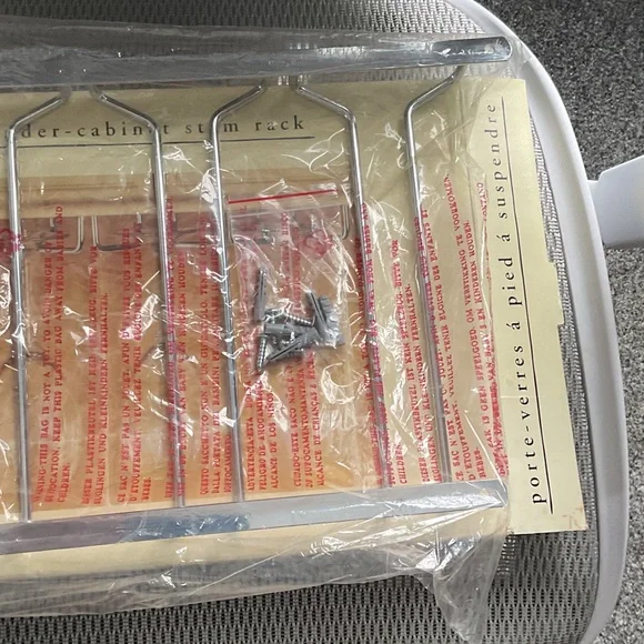 Pier 1 Under-Cabinet Stem Rack - Silver Tone NWT - Picture 6 of 6